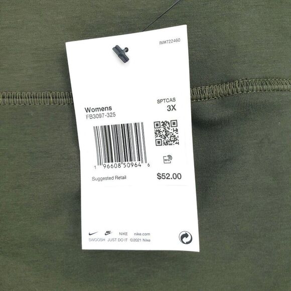 Nike Women's Size 3X Olive/White Graphic HW Leggings FB3097-325 NWT - Picture 3 of 11